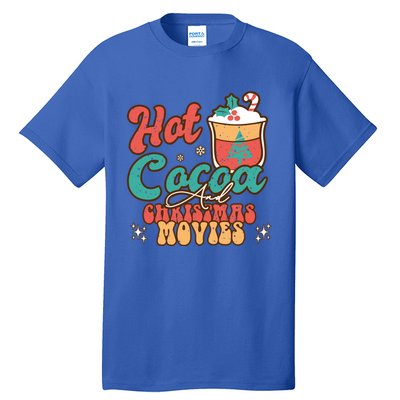 Retro Hot Cocoa And Christmas Movies Matching Family Xmas Meaningful Gift Tall T-Shirt