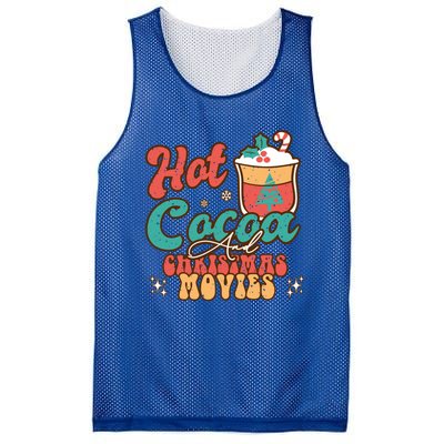 Retro Hot Cocoa And Christmas Movies Matching Family Xmas Meaningful Gift Mesh Reversible Basketball Jersey Tank