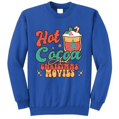 Retro Hot Cocoa And Christmas Movies Matching Family Xmas Meaningful Gift Tall Sweatshirt