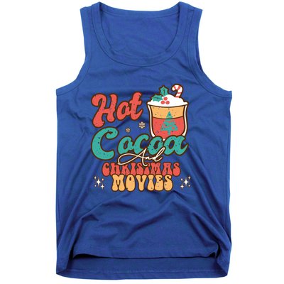 Retro Hot Cocoa And Christmas Movies Matching Family Xmas Meaningful Gift Tank Top