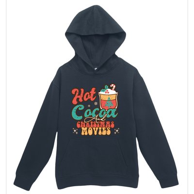 Retro Hot Cocoa And Christmas Movies Matching Family Xmas Meaningful Gift Urban Pullover Hoodie