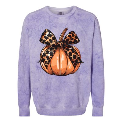 Retro Halloween Coquette Bow Colorblast Crewneck Sweatshirt