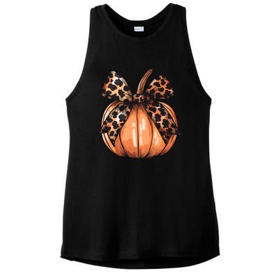 Retro Halloween Coquette Bow Ladies PosiCharge Tri-Blend Wicking Tank