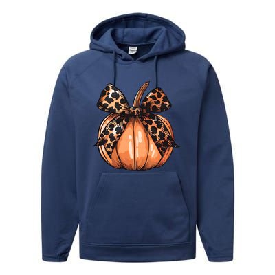 Retro Halloween Coquette Bow Performance Fleece Hoodie