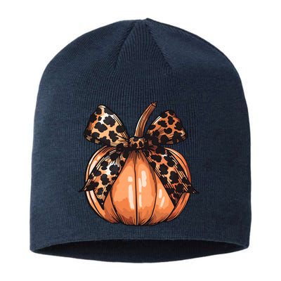 Retro Halloween Coquette Bow Sustainable Beanie