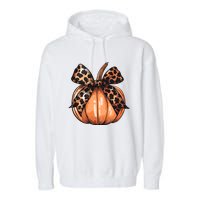 Retro Halloween Coquette Bow Garment-Dyed Fleece Hoodie