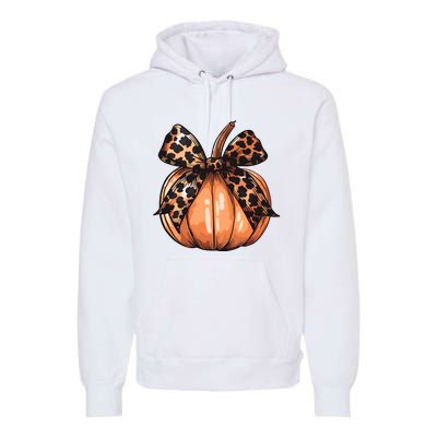 Retro Halloween Coquette Bow Premium Hoodie