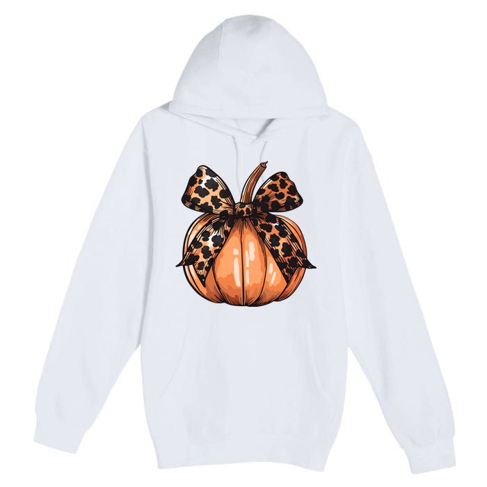 Retro Halloween Coquette Bow Premium Pullover Hoodie