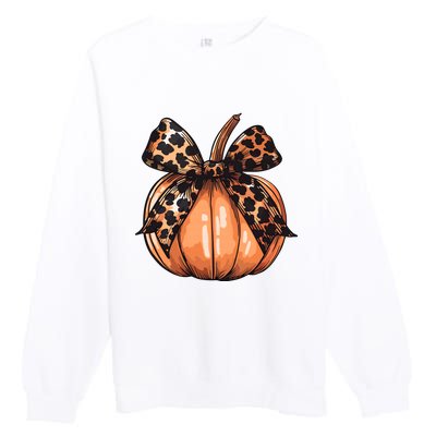 Retro Halloween Coquette Bow Premium Crewneck Sweatshirt