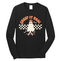 Retro Halloween Creep It Real Vintage Ghost Halloween Long Sleeve Shirt