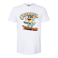 Retro Halloween Creep It Real Vintage Ghost Halloween Softstyle CVC T-Shirt