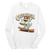 Retro Halloween Creep It Real Vintage Ghost Halloween Long Sleeve Shirt