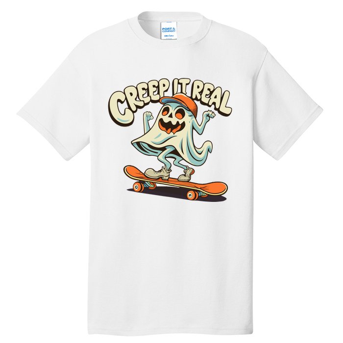 Retro Halloween Creep It Real Vintage Ghost Halloween Tall T-Shirt