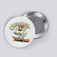 Retro Halloween Creep It Real Vintage Ghost Halloween Button