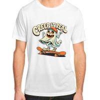 Retro Halloween Creep It Real Vintage Ghost Halloween Adult ChromaSoft Performance T-Shirt