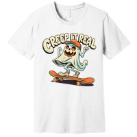 Retro Halloween Creep It Real Vintage Ghost Halloween Premium T-Shirt