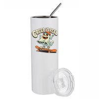 Retro Halloween Creep It Real Vintage Ghost Halloween Stainless Steel Tumbler