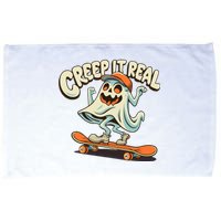 Retro Halloween Creep It Real Vintage Ghost Halloween Microfiber Hand Towel