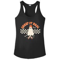 Retro Halloween Creep It Real Vintage Ghost Halloween Ladies PosiCharge Competitor Racerback Tank