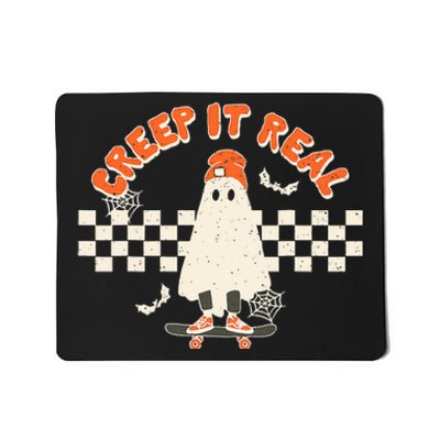 Retro Halloween Creep It Real Vintage Ghost Halloween Mousepad