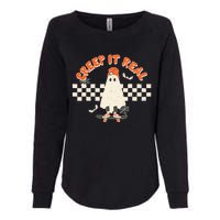 Retro Halloween Creep It Real Vintage Ghost Halloween Womens California Wash Sweatshirt