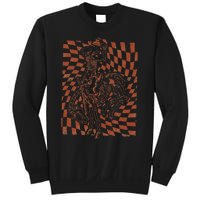 Retro Howdy Cowboy Skeleton With Cowboy Hat And Horse Sweatshirt