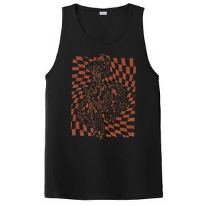 Retro Howdy Cowboy Skeleton With Cowboy Hat And Horse PosiCharge Competitor Tank