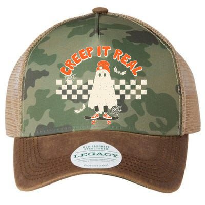 Retro Halloween Creep It Real Legacy Tie Dye Trucker Hat