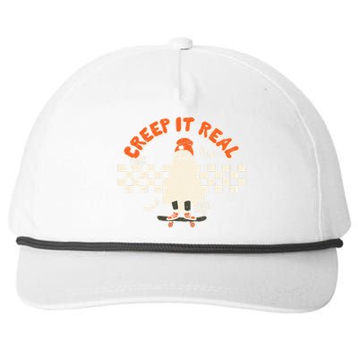 Retro Halloween Creep It Real Snapback Five-Panel Rope Hat