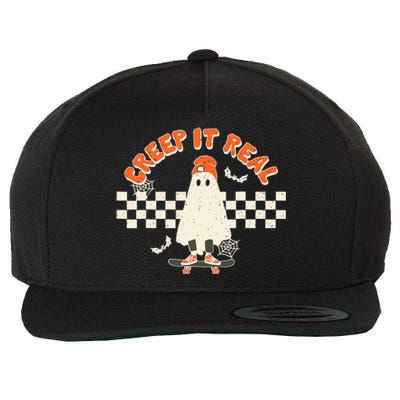 Retro Halloween Creep It Real Wool Snapback Cap