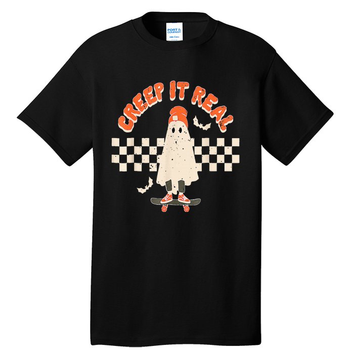 Retro Halloween Creep it Real Vintage Ghost Halloween Tall T-Shirt