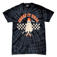 Retro Halloween Creep it Real Vintage Ghost Halloween Tie-Dye T-Shirt