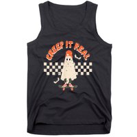 Retro Halloween Creep it Real Vintage Ghost Halloween Tank Top