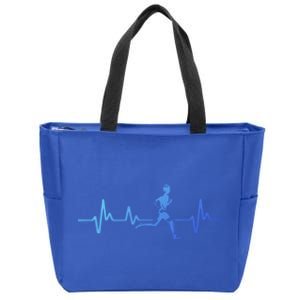 Running Heartbeat Cross Country Running Gift Gift Zip Tote Bag