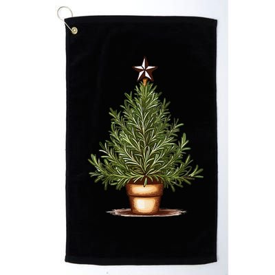Rosemary Herb Christmas Tree Golf Towel