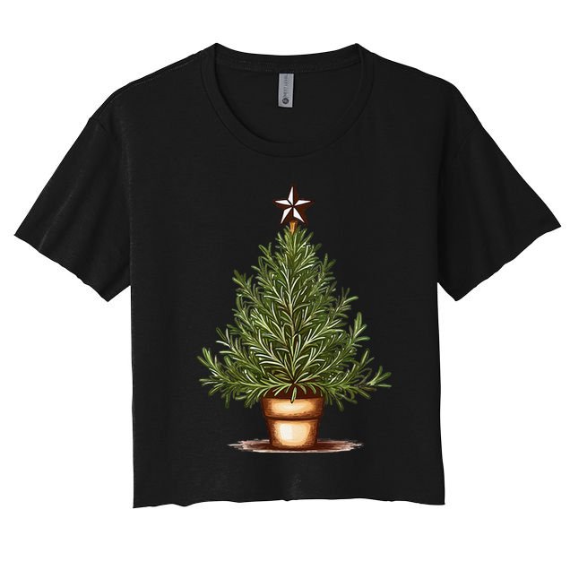 Rosemary Herb Christmas Tree Crop Top