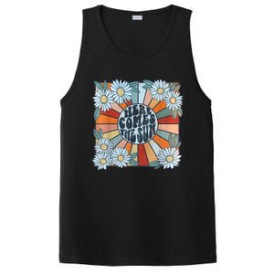 Retro Here Comes The Sun Floral Summer Family Vacation Happy PosiCharge Competitor Tank