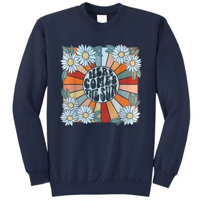 Retro Here Comes The Sun Floral Summer Family Vacation Happy Sweatshirt