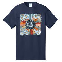 Retro Here Comes The Sun Floral Summer Family Vacation Happy Tall T-Shirt