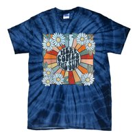 Retro Here Comes The Sun Floral Summer Family Vacation Happy Tie-Dye T-Shirt