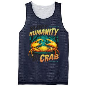 Reject Humanity Crab Horror Crab Horror Funny Meme Mesh Reversible Basketball Jersey Tank