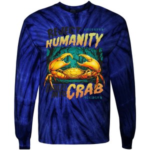 Reject Humanity Crab Horror Crab Horror Funny Meme Tie-Dye Long Sleeve Shirt