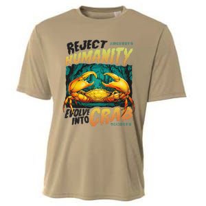 Reject Humanity Crab Horror Crab Horror Funny Meme Cooling Performance Crew T-Shirt