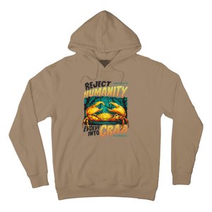 Reject Humanity Crab Horror Crab Horror Funny Meme Hoodie