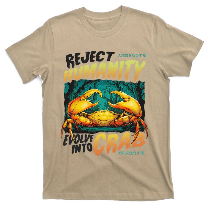 Reject Humanity Crab Horror Crab Horror Funny Meme T-Shirt