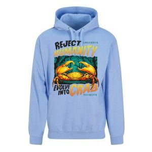 Reject Humanity Crab Horror Crab Horror Funny Meme Unisex Surf Hoodie