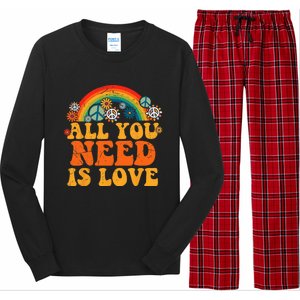 Retro Hippie Costume for Halloween - Peace, Love, and Tie Dye Long Sleeve Pajama Set