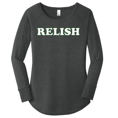 Relish Halloween Couples Costume Pretend IM Relish Women's Perfect Tri Tunic Long Sleeve Shirt