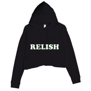 Relish Halloween Couples Costume Pretend IM Relish Crop Fleece Hoodie