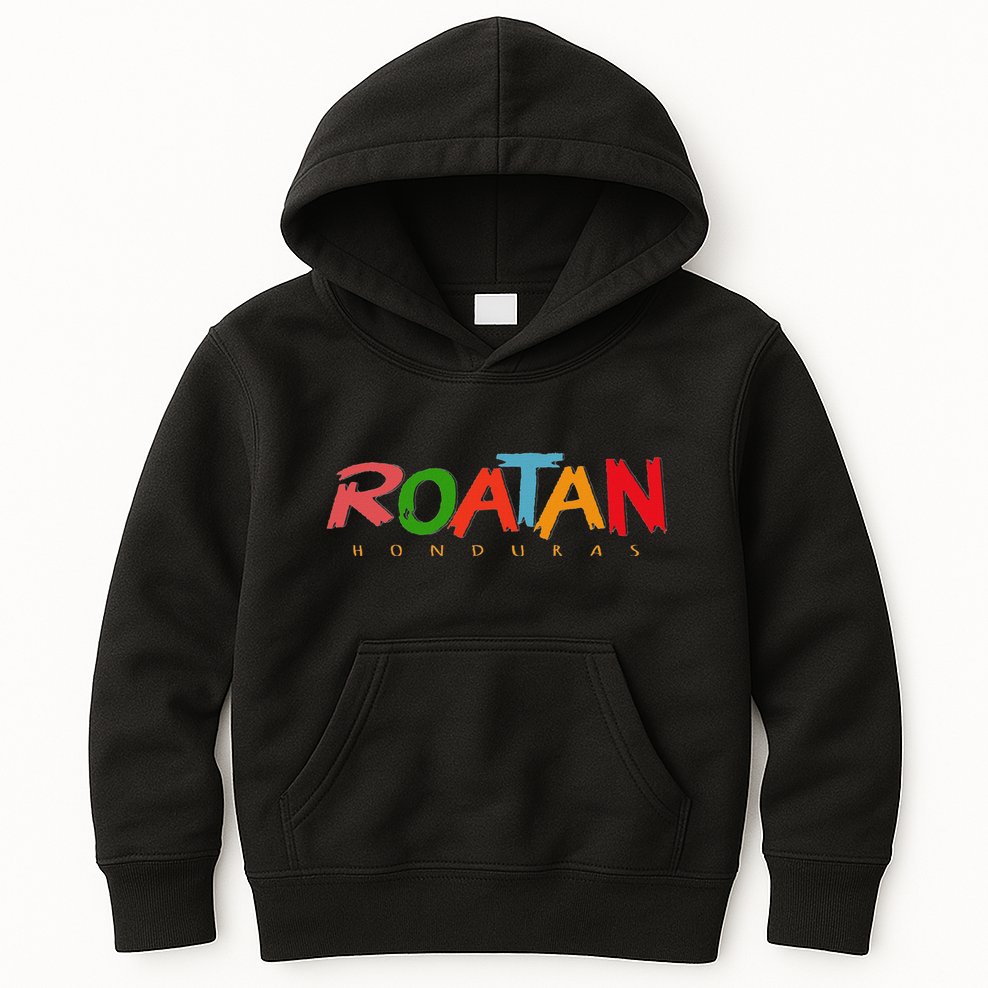 Roatan Honduras Colorful Sign Souvenir Kids Hoodie